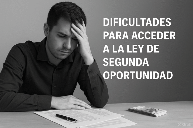 dificultades para acceder ley de segunda oportunidad