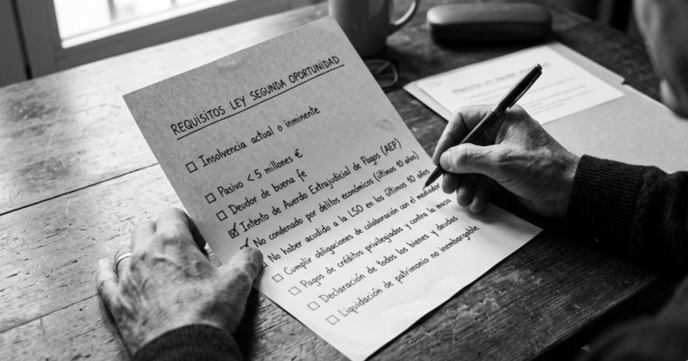 requisitos ley segunda oportunidad